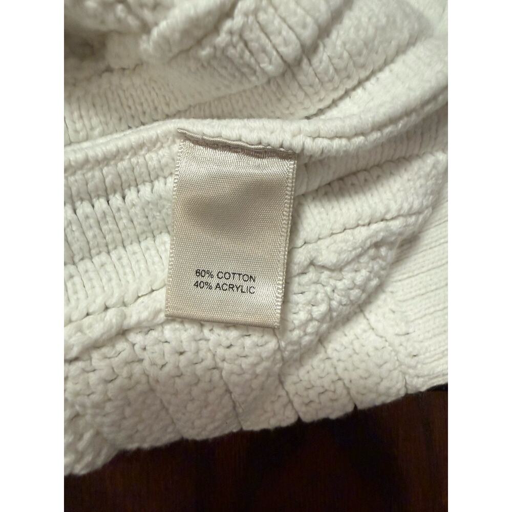 Joie White Knit Square Neck Camisole Tank Top, Size L - Picture 5 of 5